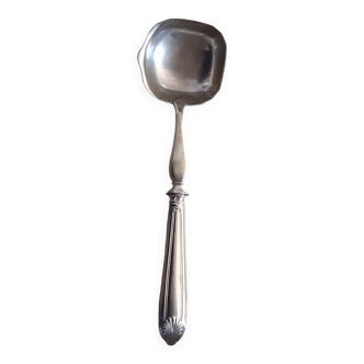 Sauce or cream spoon - Filled solid silver handle - Art Deco