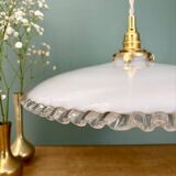 XXL vintage opaline lampshade pendant light