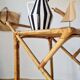 Vintage rattan dessert trolley - double shelves