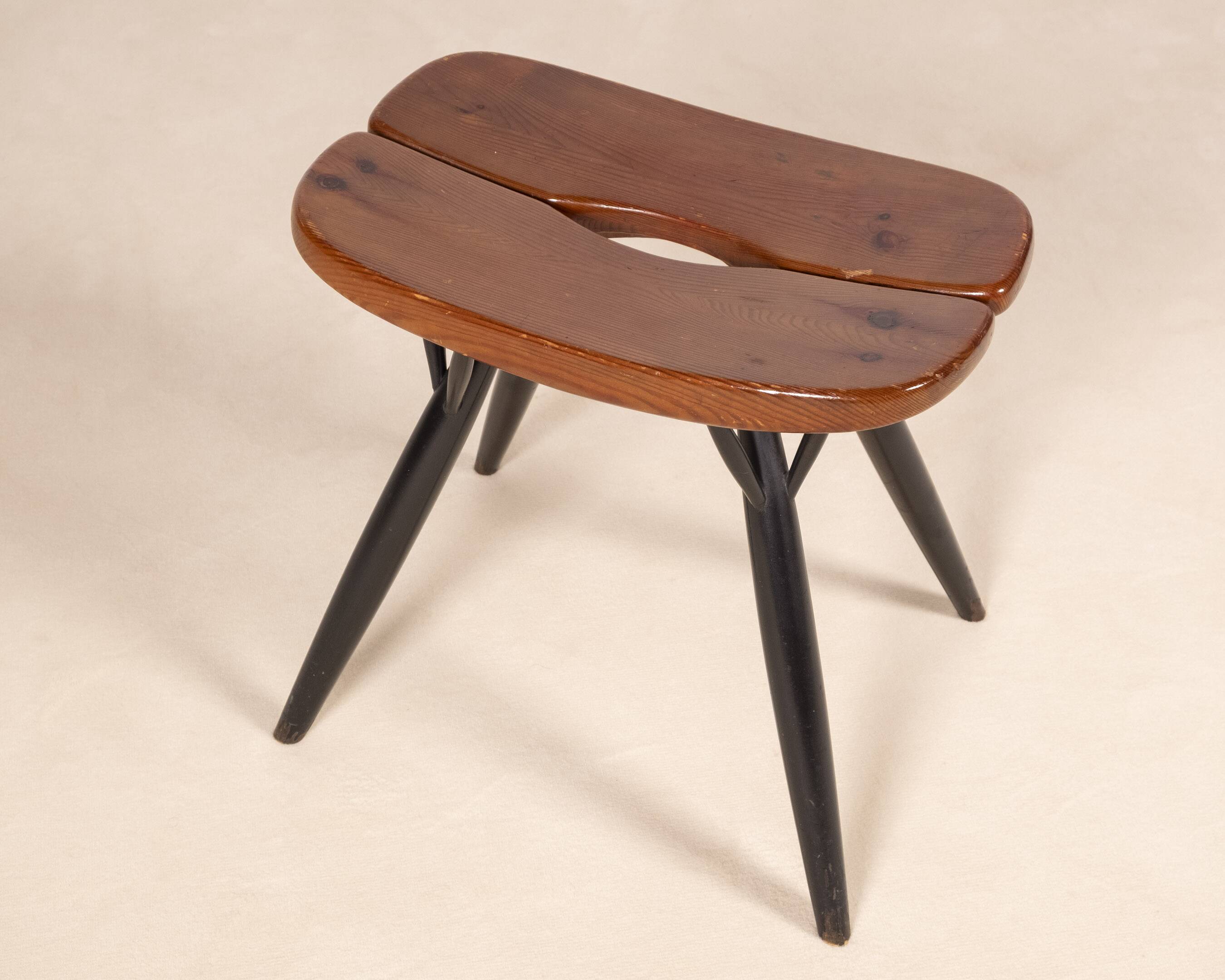 Early Pirkka Stool by Ilmari Tapiovaara for Laukaan Puu, 1950s