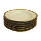 Set of 6 hollow plates of Limoges porcelain