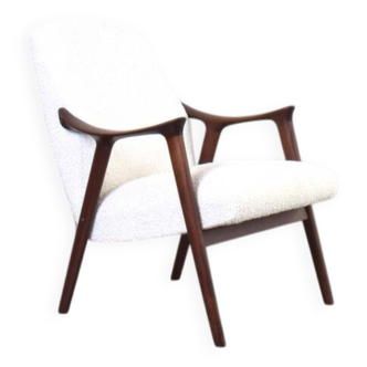 Mid-Century „Tenor” Teak & Boucle Armchair from Møre Lenestolfabrikk, 1960s