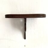 small old openwork wooden wall shelf