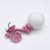 Pink cast iron wall light from the 70s/80s