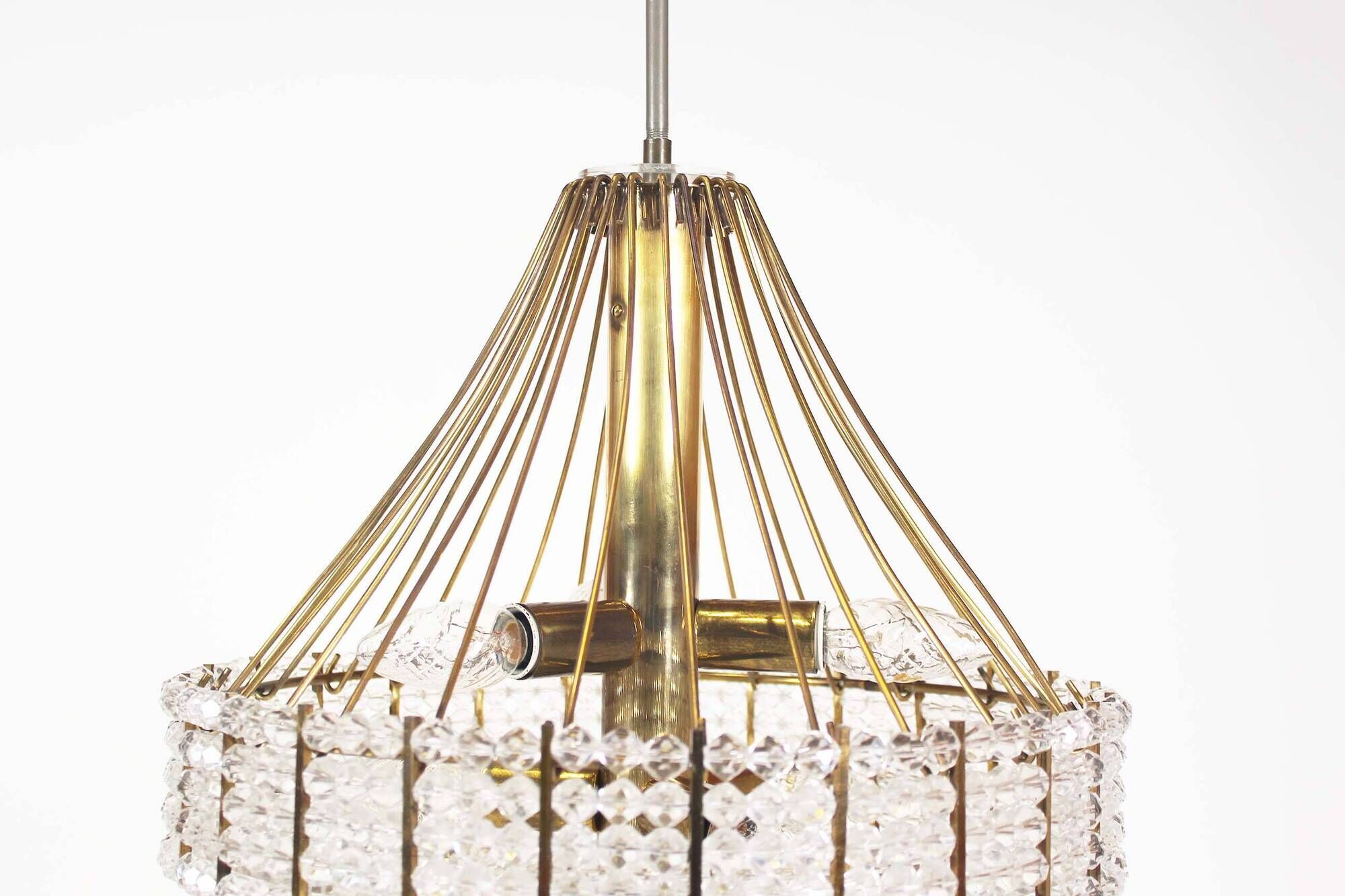 Large Vintage chandelier by Emil Stejnar for Rupert Nikoll - Austria 1960's