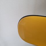 Vintage skaï yellow industrial stool