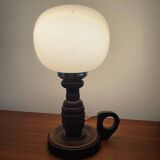 Scandinavian lamp in wood and opaline