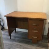 wood and metal desk from the 1960s in modernist style