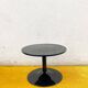 Designer coffee table – tulip base in resin and black lacquered plastic