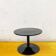 Designer coffee table – tulip base in resin and black lacquered plastic