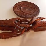 Plateau sur pied en bois