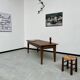 Solid walnut farmhouse table with spindle legs