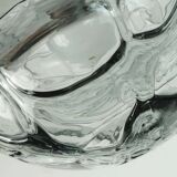 No. 1 of 2 - elegant doria pendant lamp clear and smoke grey glass 60s 70s