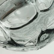 No. 1 of 2 - elegant doria pendant lamp clear and smoke grey glass 60s 70s