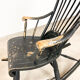 Swedish antique black painted rocking chair