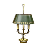 Three-light bouillotte lamp – Empire style – gilded brass