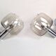 Chrome-plated metal and glass wall lights, 1970