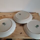 Set of 3 vintage plates vichy tile Moulin des Loups orchies under email