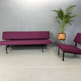 Gijs Van Der Sluis Eggplant colored Lounge Chair model 36 ZA, 1961