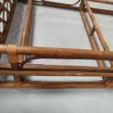 Rattan bamboo bed for one person