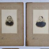 Set of 21 old photographic portraits from the end of the 19th century to the beginning of the 20th century