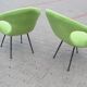 Beautiful and very rare pair of armchairs egg 50 60 year tear