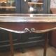 Mahogany and marble side table