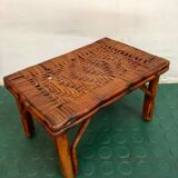 small vintage rattan stool