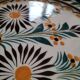 HB Quimper plate, Camaïeu model, green and saffron floral decoration