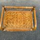 Vintage 1970s rattan and wicker chest of drawers with 4 drawers.