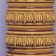 vintage ochre yellow West Germany vase of coffee beans Scheurich