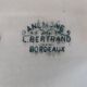 French vintage sauce boat, Anémone, from L. Bertrand, Bordeaux