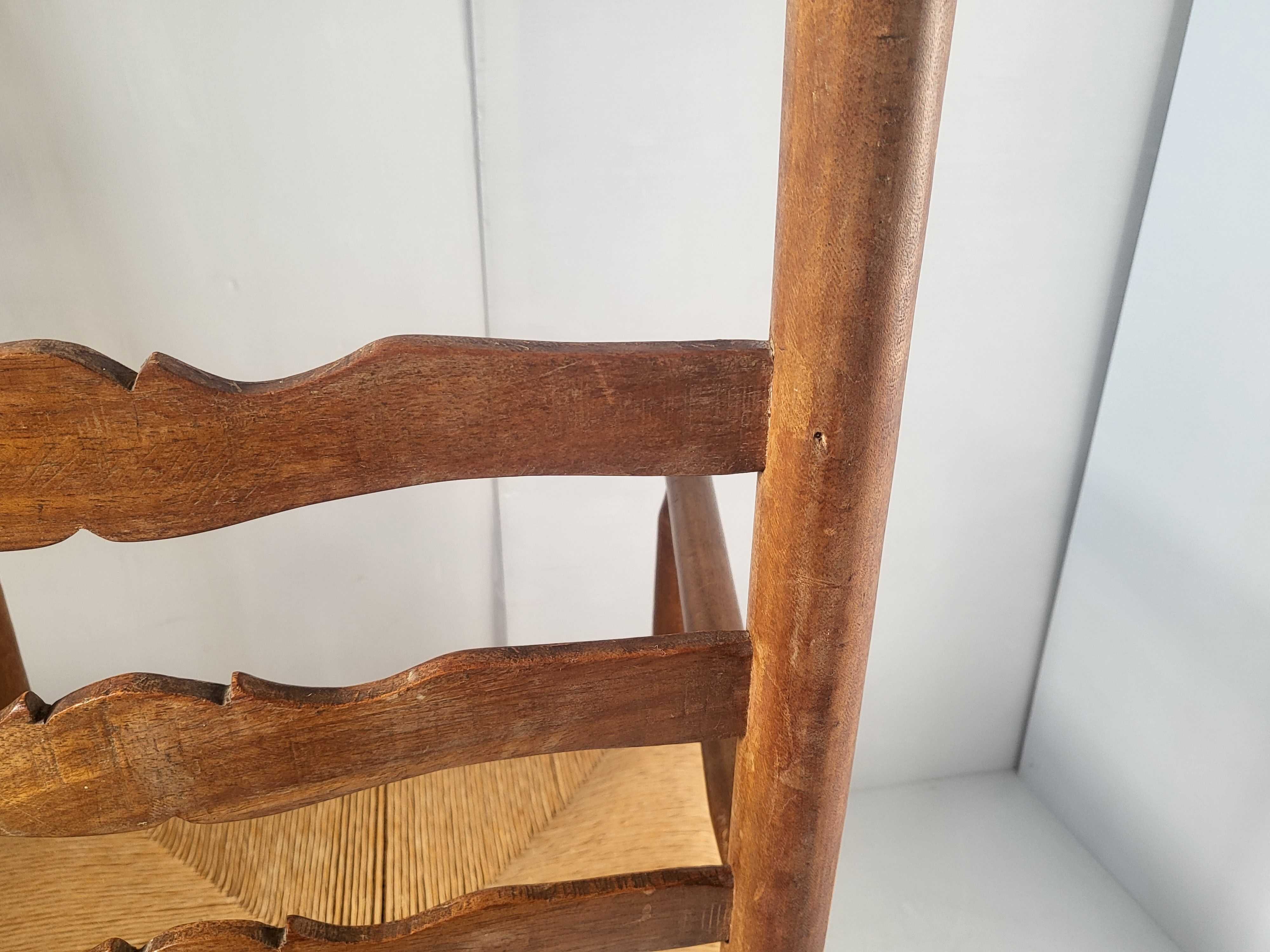 Pair of straw armchairs early twentieth vintage