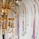Italian Cascata chandelier with Murano drops, 1970s