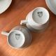 Art Deco cups and saucers by Théodore Haviland in celadon.
