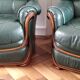 Duo de fauteuils cuir années 1980