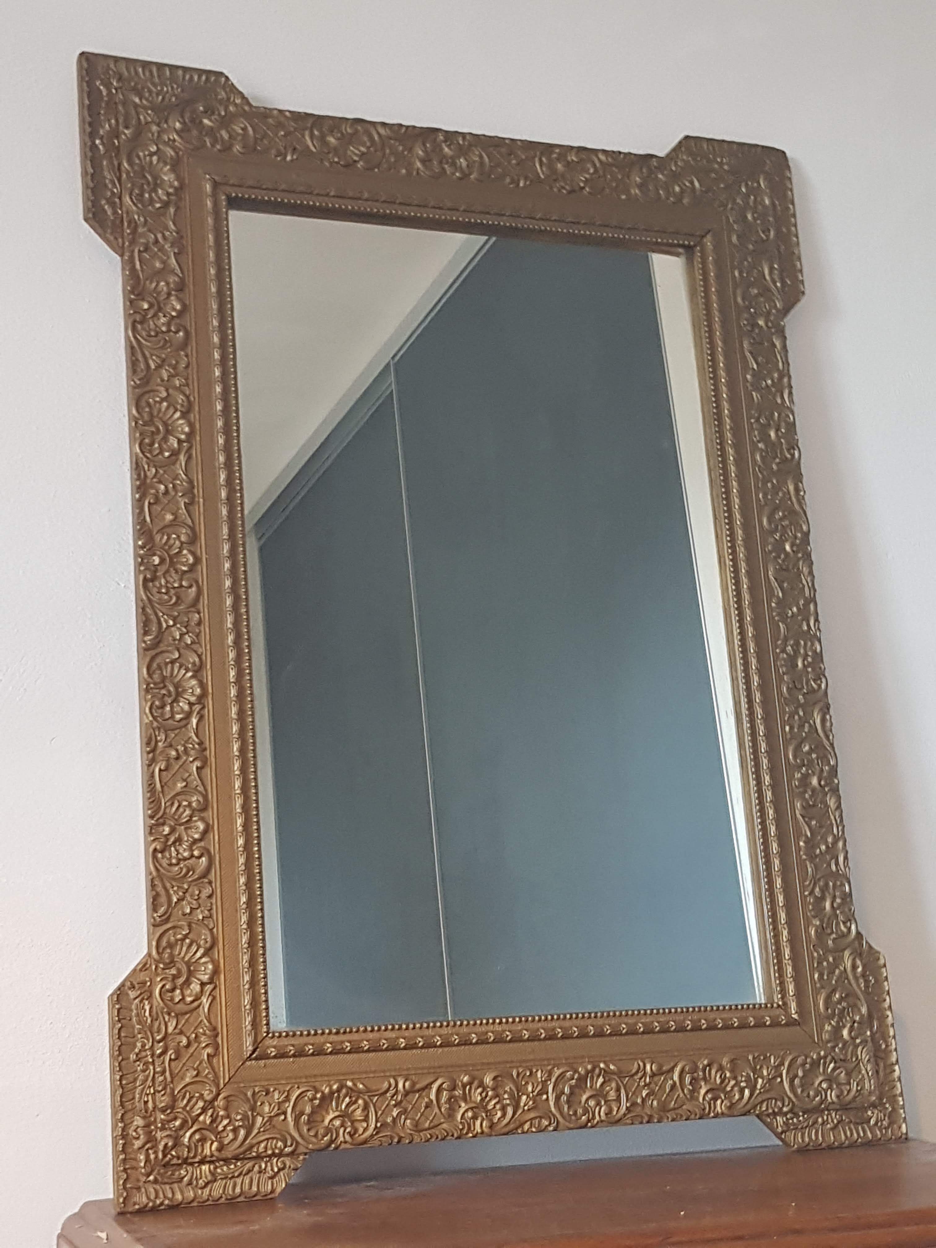 Old golden mirror 90 x 66cm