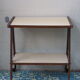 Service rolling feet wood and formica 1950