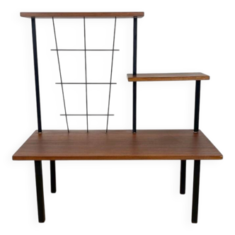 Mid-Century design wooden and metal side table