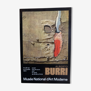Affiche Alberto Burri Musée National d'Arts Moderne Paris 1972