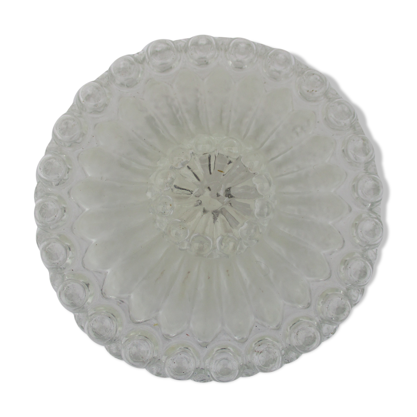Old ceiling lamp molded glass
