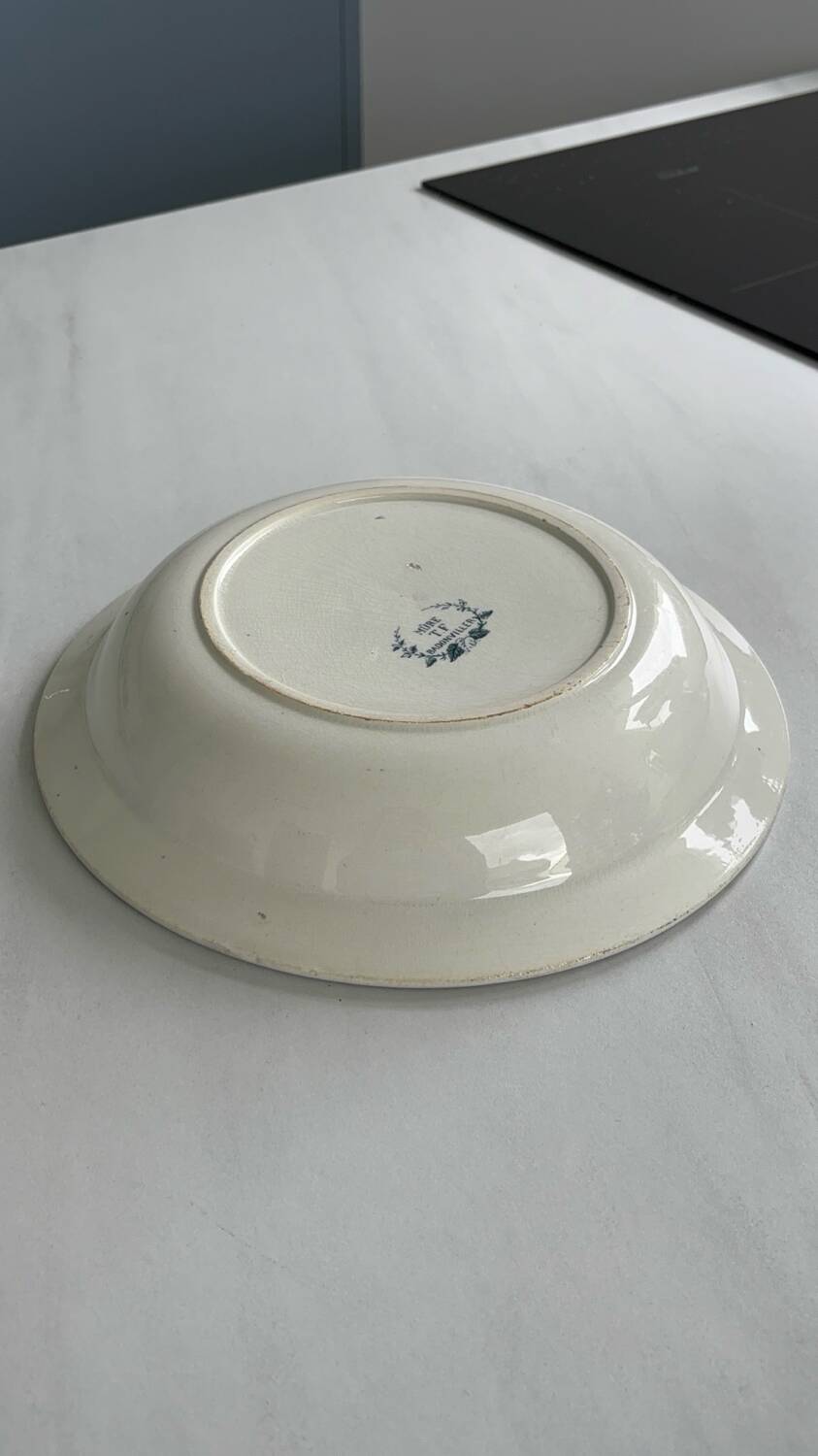Old Badonviller ironstone salad bowl - Mûre model, early 20th century