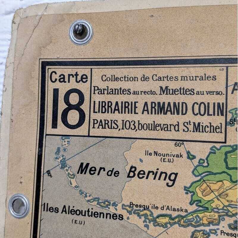 Carte scolaire Vidal Lablache - Continent Américain