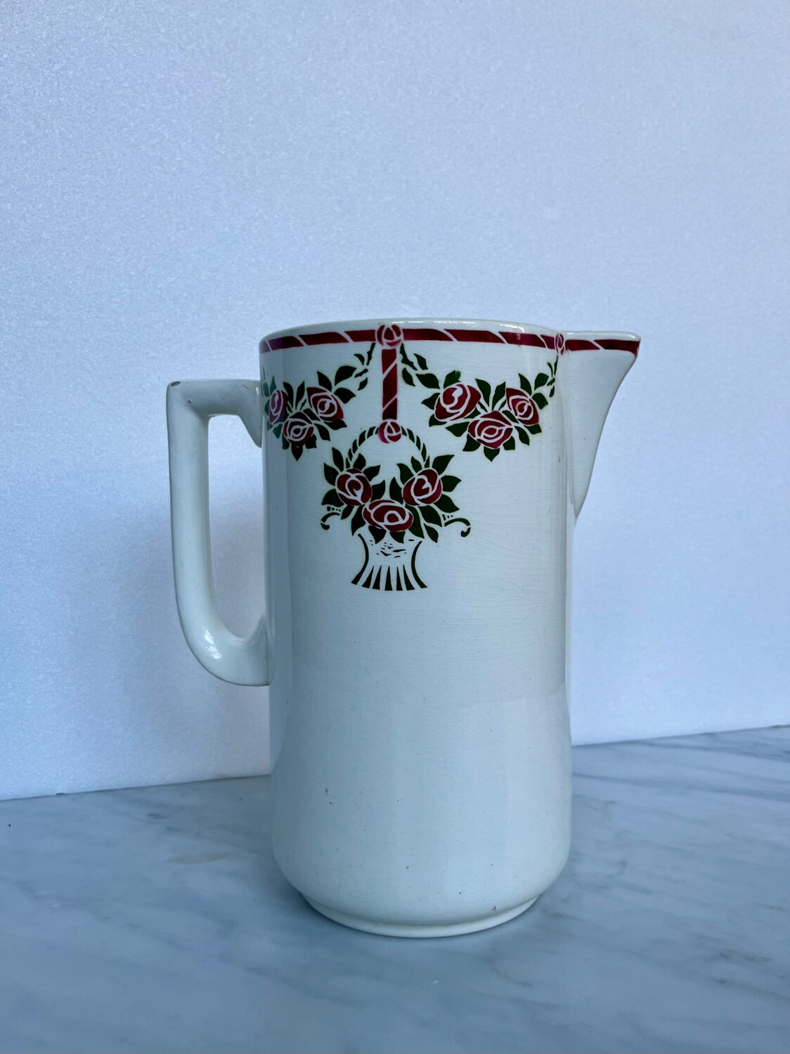 Large pitcher or antique vase Saint-Amand Balmoral model