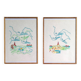 Lot of two Charles Lapicque lithographs