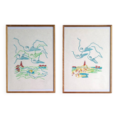 Lot de deux lithographies Charles Lapicque