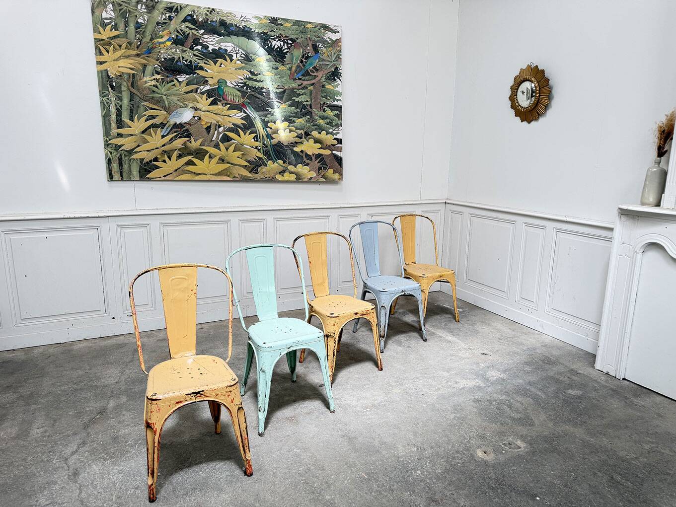 5 chaises Tolix modèle A 60's