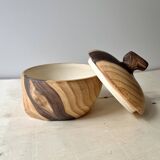 Vintage Grandjean Jourdan Vallauris faux wood coffee maker + sugar bowl