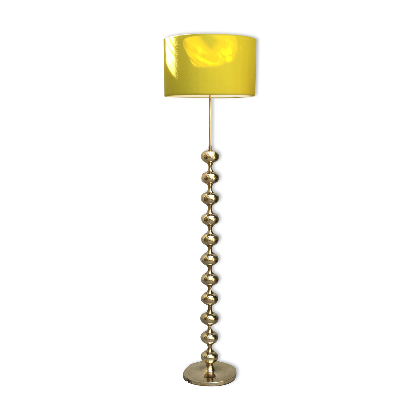 Vintage floor lamp in brass balls