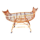 Vintage rattan canoe cradle